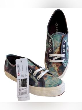 SUPERGA ~Fantasia~ 2750 PSYC TIE-DYE Navy Blue Multi-Color S111M1W size 37 Euro